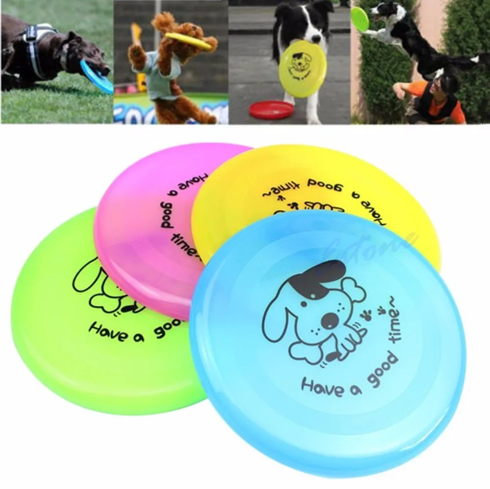 Large Dog Flying Discs Training Puppy Toy Plastic Fetch Flying Disc Frisby 8" Newin Dog Toys