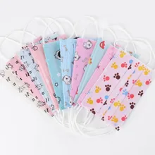 10 шт. детские одноразовые Анти-пыль маска для лица с рисунком из мультфильма 3 слоя нетканый медицинский ушной респиратор крышка