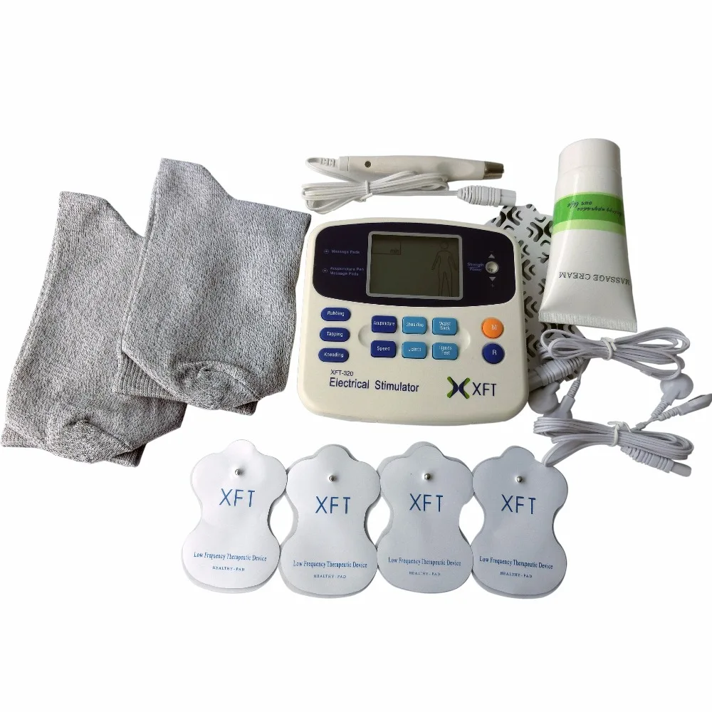 XFT 320 Dual Tens Machine Digital Therapy Massage Pulse Acupuncture Pen Body Massager With