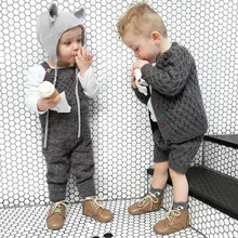 Одежда для маленьких девочек; осенний детский вязаный комбинезон; комплект для новорожденных; кардиган для маленьких девочек; свитер для мальчиков; Детский комбинезон хлопок для девочек