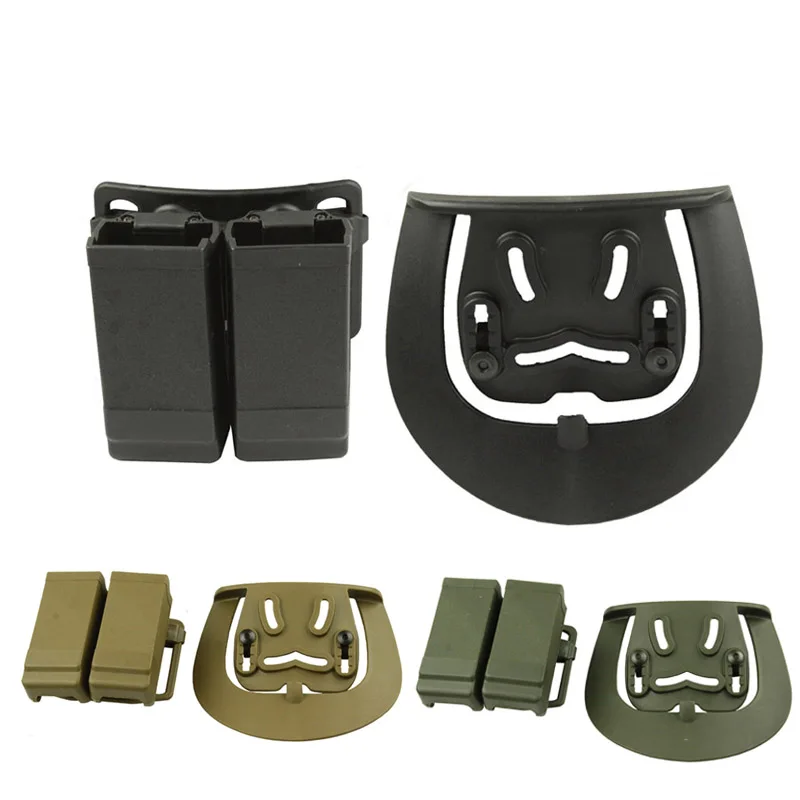 

Tactical Military CQC Double 2 Magazine Belt Pouch Case Hunting 9mm .45 Cal Magazine Pouch For Glock M9 USP SP2022