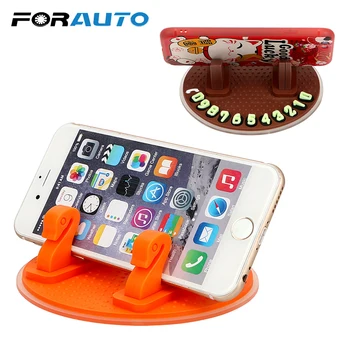 

FORAUTO Phone Holder Car Temporary Parking Card Phone Number Parking Plate Dashboard Sticky Pad Car-styling