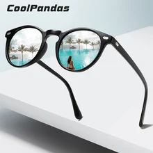 Модные готические стимпанк женские поляризованные солнцезащитные очки для мужчин, круглые очки TR90, брендовые дизайнерские солнцезащитные очки, зеркальные очки унисекс