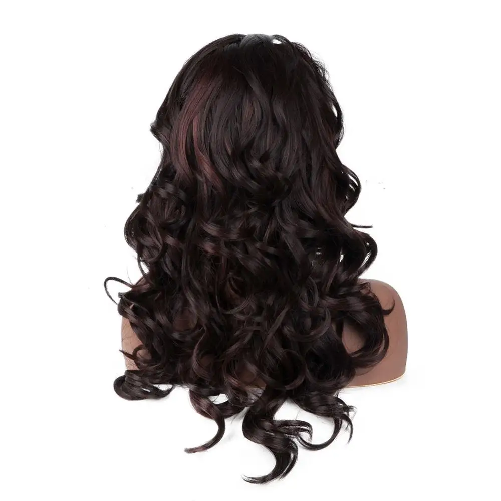 Длинные натуральные волнистые парики для женщин коричневые и светлые Омбре парик синтетические волосы парики для косплея и вечерние - Цвет: F4-30