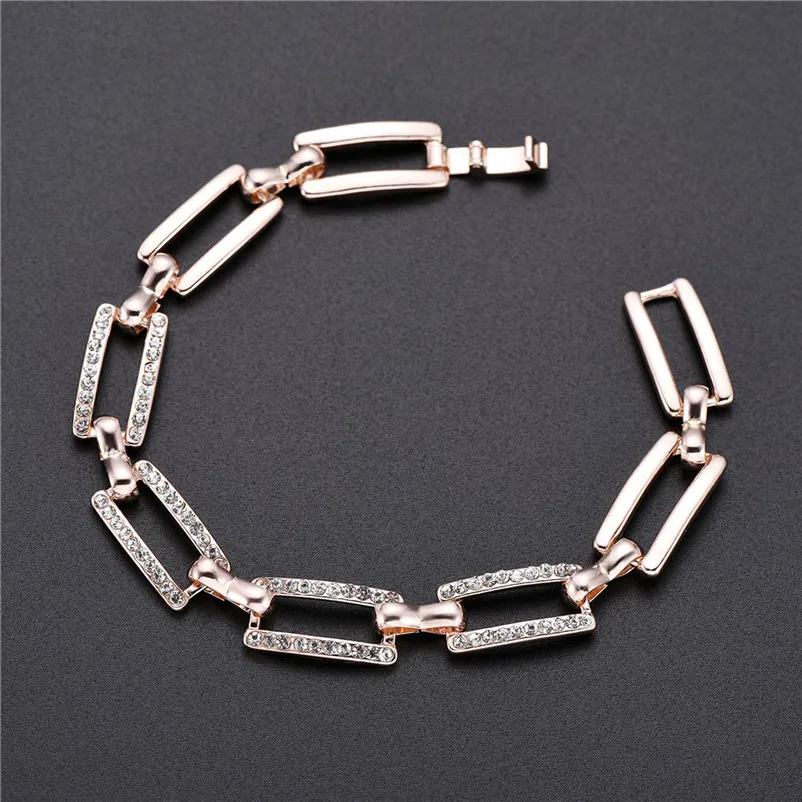 Fashion bracelets for women 2018 Bracelet Alloy Rhinestone Simple Versatile Jewelry Pulseiras Dorp ShippingY11#N  (4)