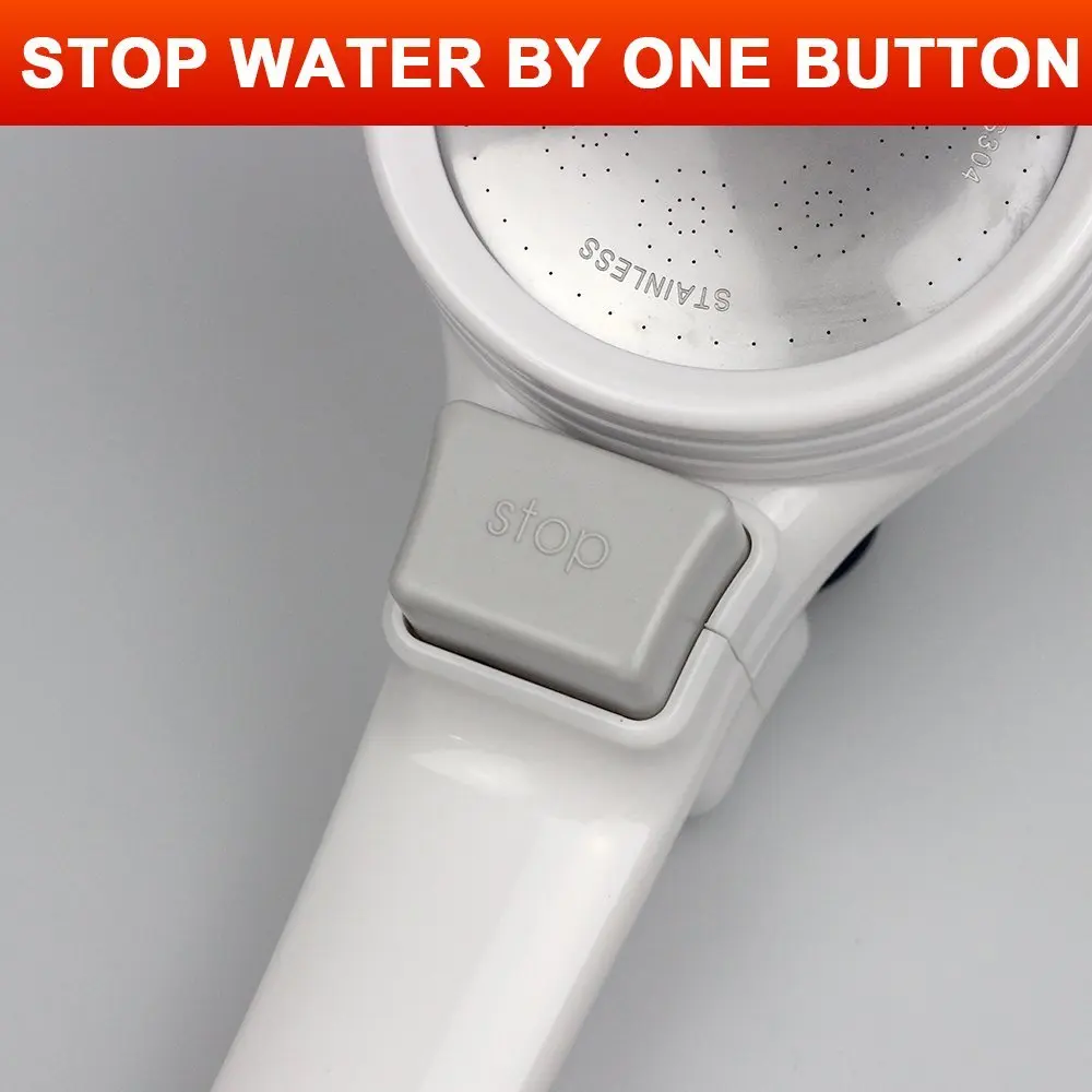 Переключатель дизайна белый абс пластмасса Showerhead 30% Watersaving Handhold душевая головка давление Boost душ опрыскиватель