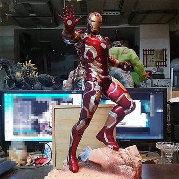 

50CM Avengers 3 Infinity War Iron Man MK43 Figurine Dolls Toys Resin Statue Bust Action Figure Collectible Model Toy Gift