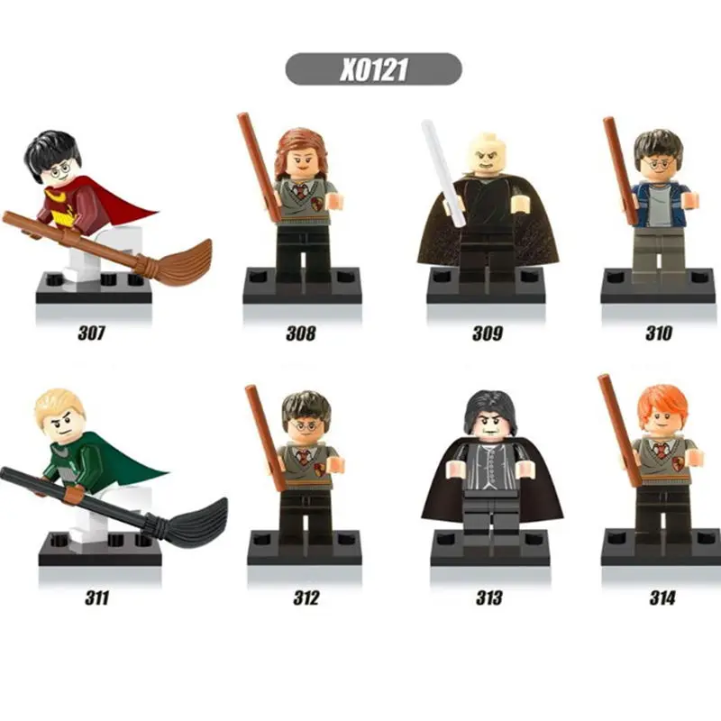 

8Pcs/set Harry Potter Hermione Lord Voldemort Malfoy Building Blocks Bricks Set Toys Bricks Gift Compatible for Children
