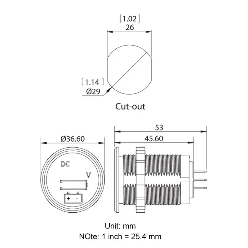 DC 12 V/24 V Автомобильный Вольтметр для лодки монитор батареи IP67 Водонепроницаемый светодиодный датчик напряжения