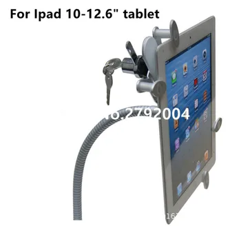 

Ipad security clamp tablet lock holder display stand with gripper tube mount on wall or desktop for 10 to 12 inch tablet pc