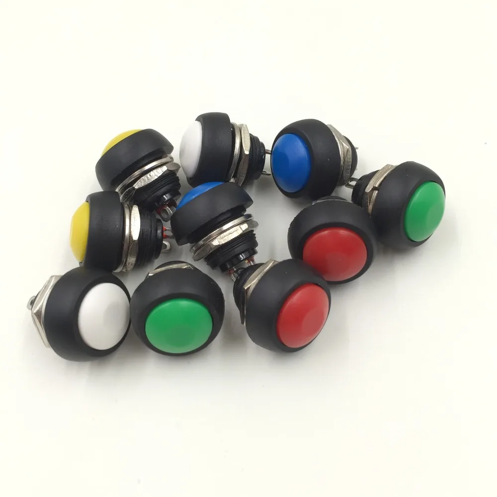 

Small round button switch push button switch Momentary OFF (ON) Push Button Horn Switch