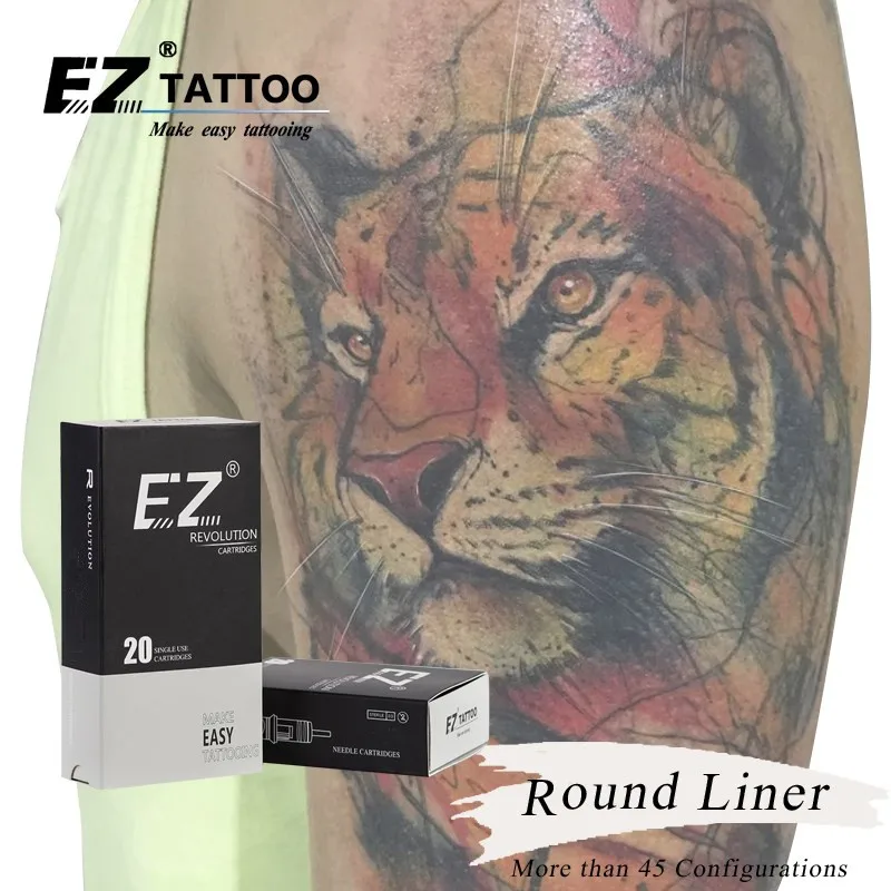 200 шт смешанные партии EZ Revolution картридж Иглы для татуировки RL RS M1 см Совместимость с картриджной системой татуировки ручки