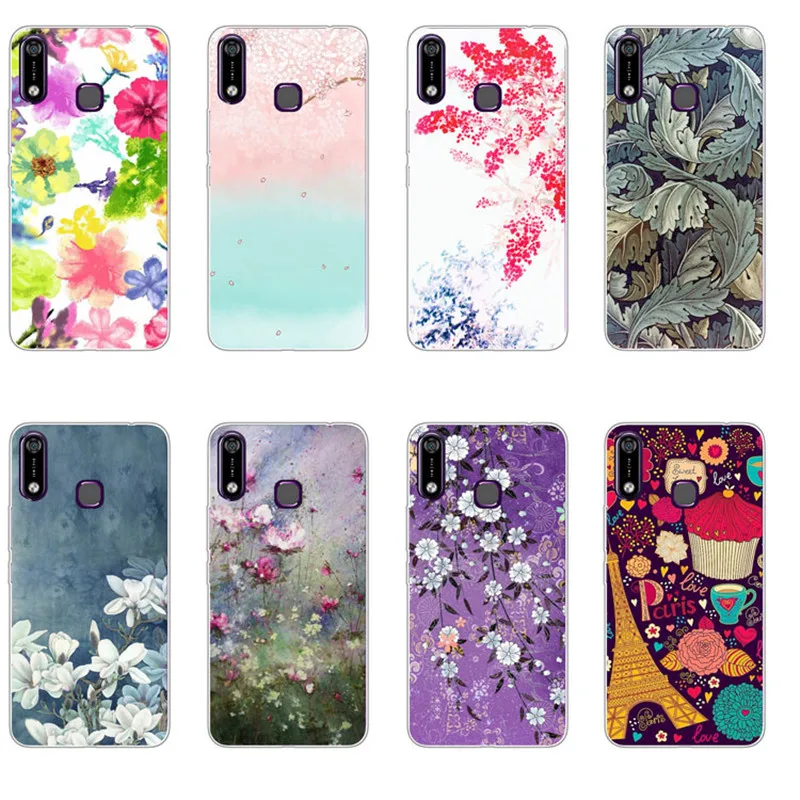 

Infinix Hot 7 X624 Case,Silicon Colorful flowers Painting Soft TPU Back Cover for Infinix Hot7 X624 Phone protect cases shell