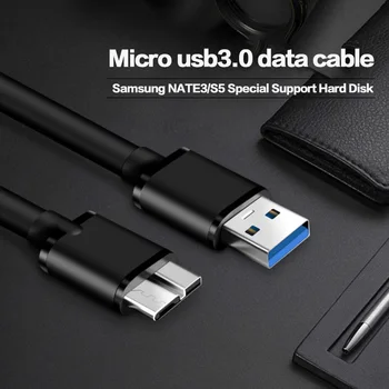 

5Gbps Micro USB 3.0 Cable USB 3.0 Date Transmission Fast Charging Cable for Cell Phone Samsung NOTE3/NOTE5 Hard Disk Date Cable