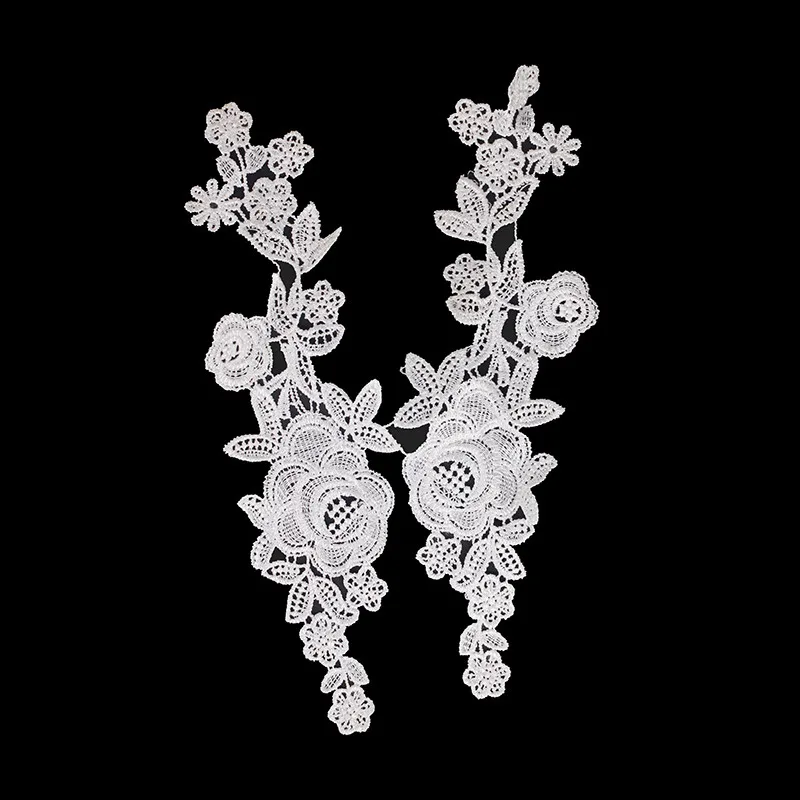 Number 2//two sew-on lace motif//applique//patch//craft//card making