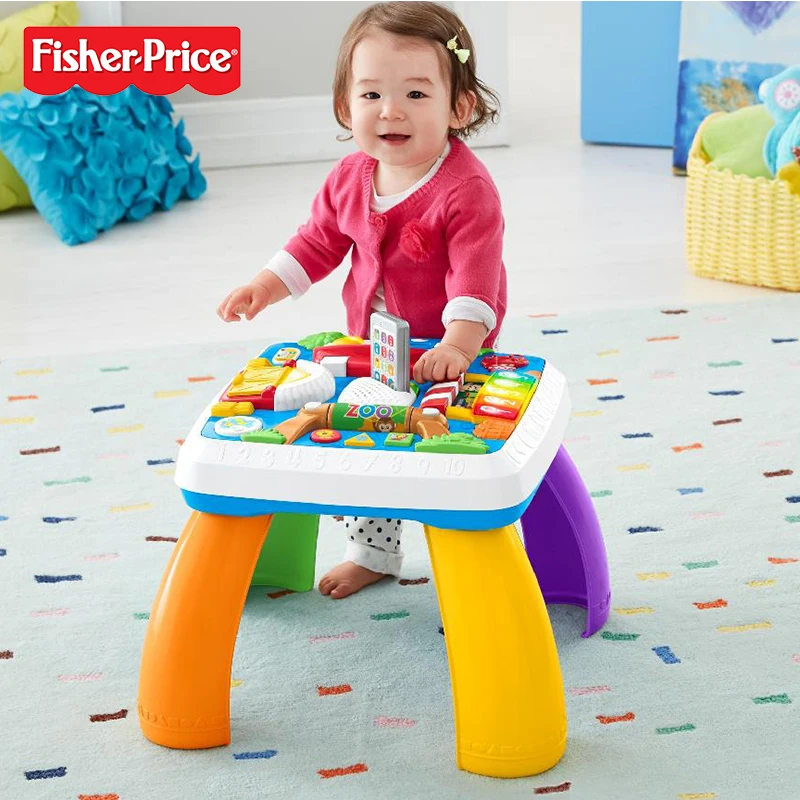 Подлинный бренд Fisher Price DWN37 многофункциональный игровой стол двуязычная машина смеяться и узнать по всему городку