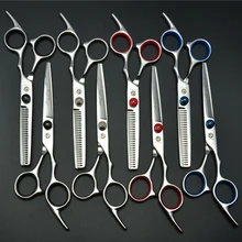 1001Z 6,0 ''17,5 см фиолетовый дракон Парикмахерские ножницы 6CR заводская цена Парикмахерские ножницы Thinning ножницы для волос