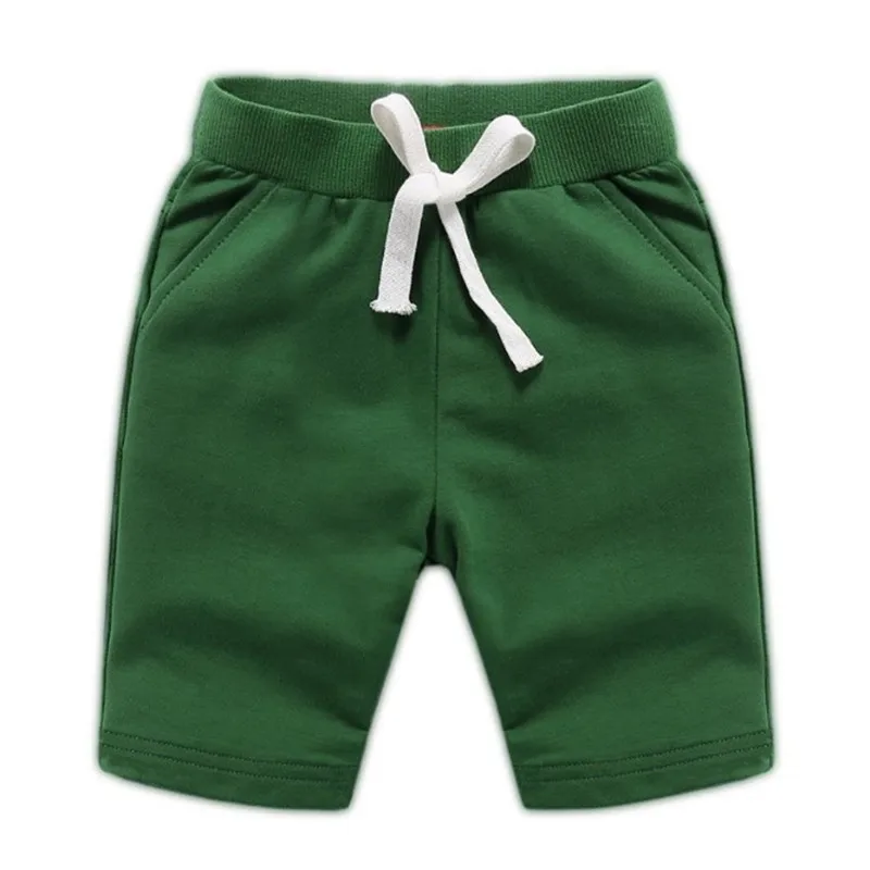 Брендовые Детские Шорты хлопковые шорты для мальчиков и девочек летние трусики для малышей Детские пляжные короткие спортивные штаны одежда для малышей - Цвет: Army Green