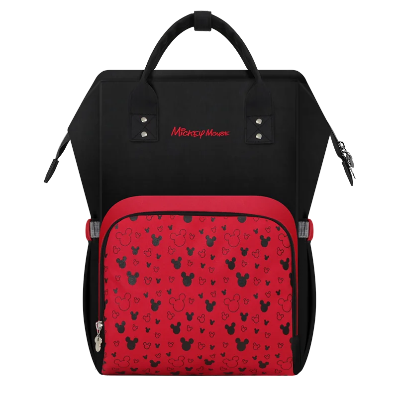 Disney de gran capacidad USB resistente al agua bolsas de pañales de tela Oxford aislamiento bolsas de alimentación de la botella de almacenamiento de bolsa de mamá mochila de viaje - 5