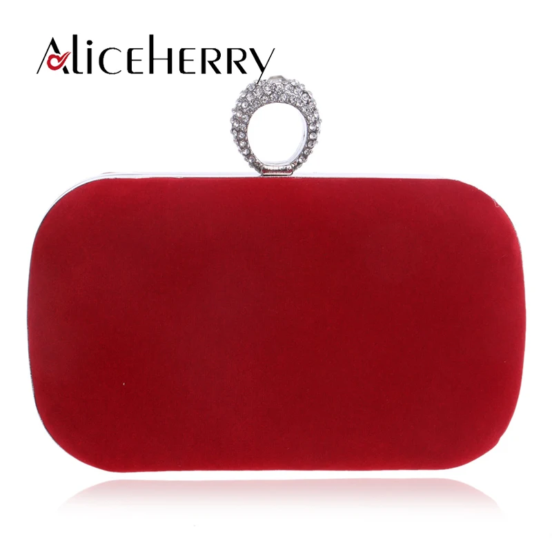 red evening purse