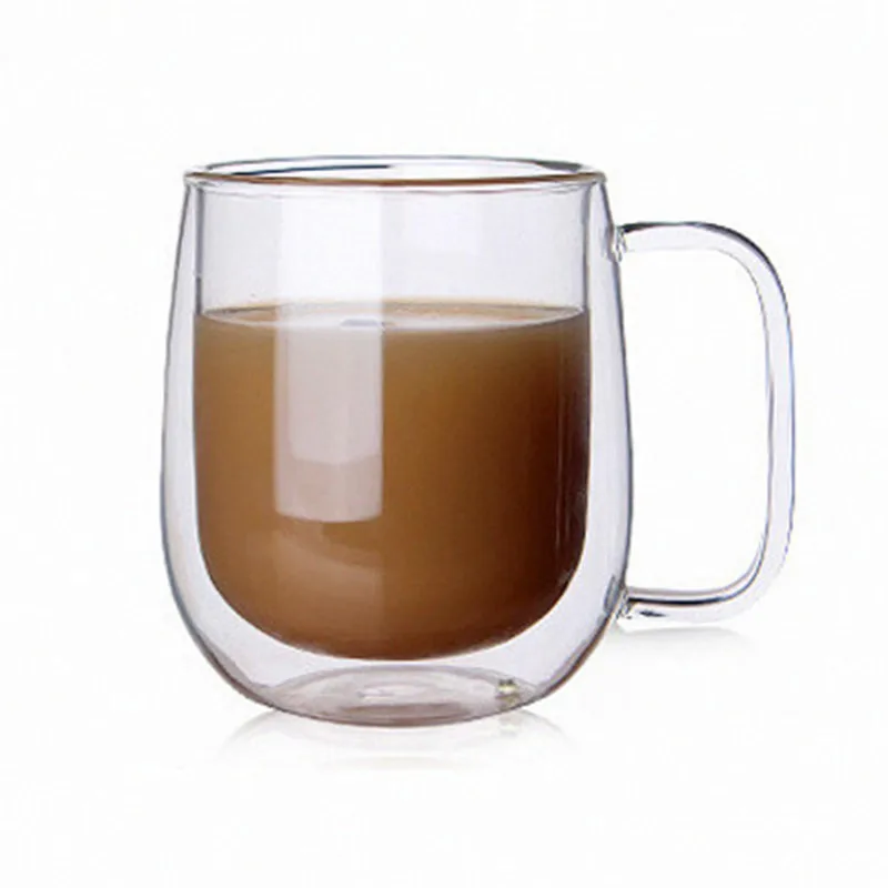 250ml Double Wall Coffee Mug With the handle Mugs Heat Insulation