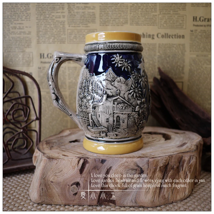 Factory Direct Ceramic German Beer Mug Oktoberfest Party Hand