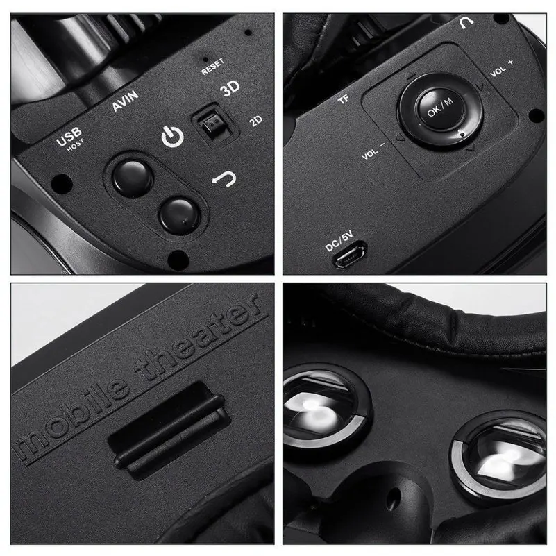  Gafas VR HMD-518 de realidad Virtual 1080P 3D gafas de juego de Video película privada móvil cine P
