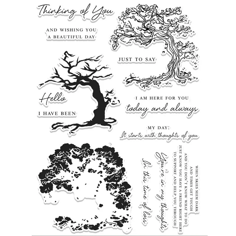 

Trunk Lush Tree Metal Cutting Dies and Clear Stamps Scrapbooking New 2019 Die Cuts for Card Making Craft Stitch Troquele Stencil