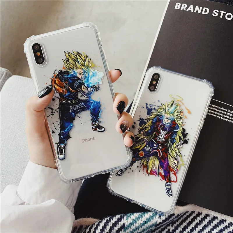 Чехол Dragon Ball Super Son Goku для Coque iPhone 8 7 6 6s Plus Xs Max XR X чехол из прозрачного силикона