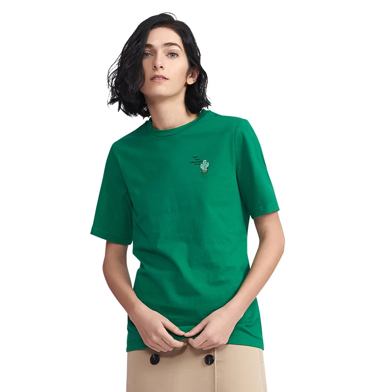 Toyouth mujeres Camisas o Masajeadores de cuello Camisetas con Bordado para mujer verano Mujer Tops camiseta feminina Toyouth mujeres Camisas o Masajeadores de cuello Camisetas con Bordado para mujer verano Mujer Tops camiseta feminina