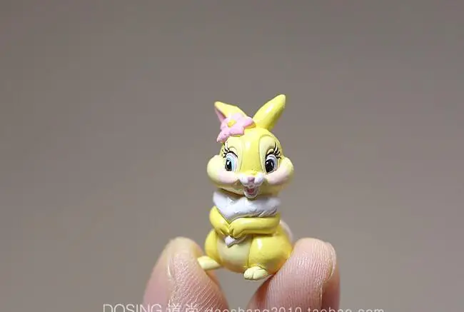 

36pcs/lot 2.5cm cute rabbit action figure toys original rabbit animal small figure collection toys