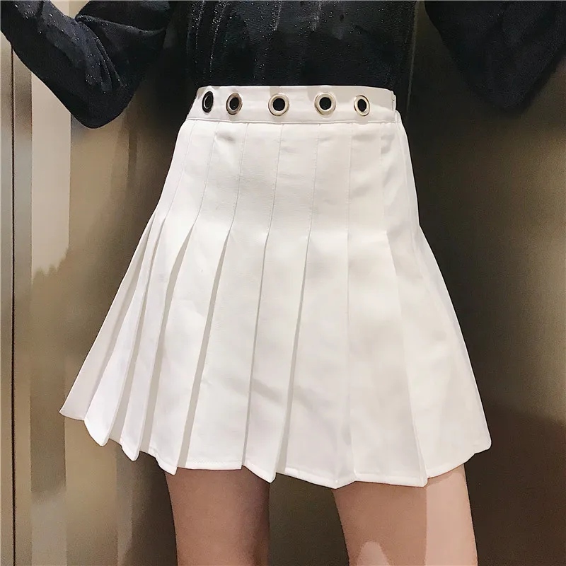 Сексуальная плиссированная Высокая юбка с тонкой талией для женщин Новая Летняя мода плюс размер черная и белая повседневная Короткая юбка для женщин