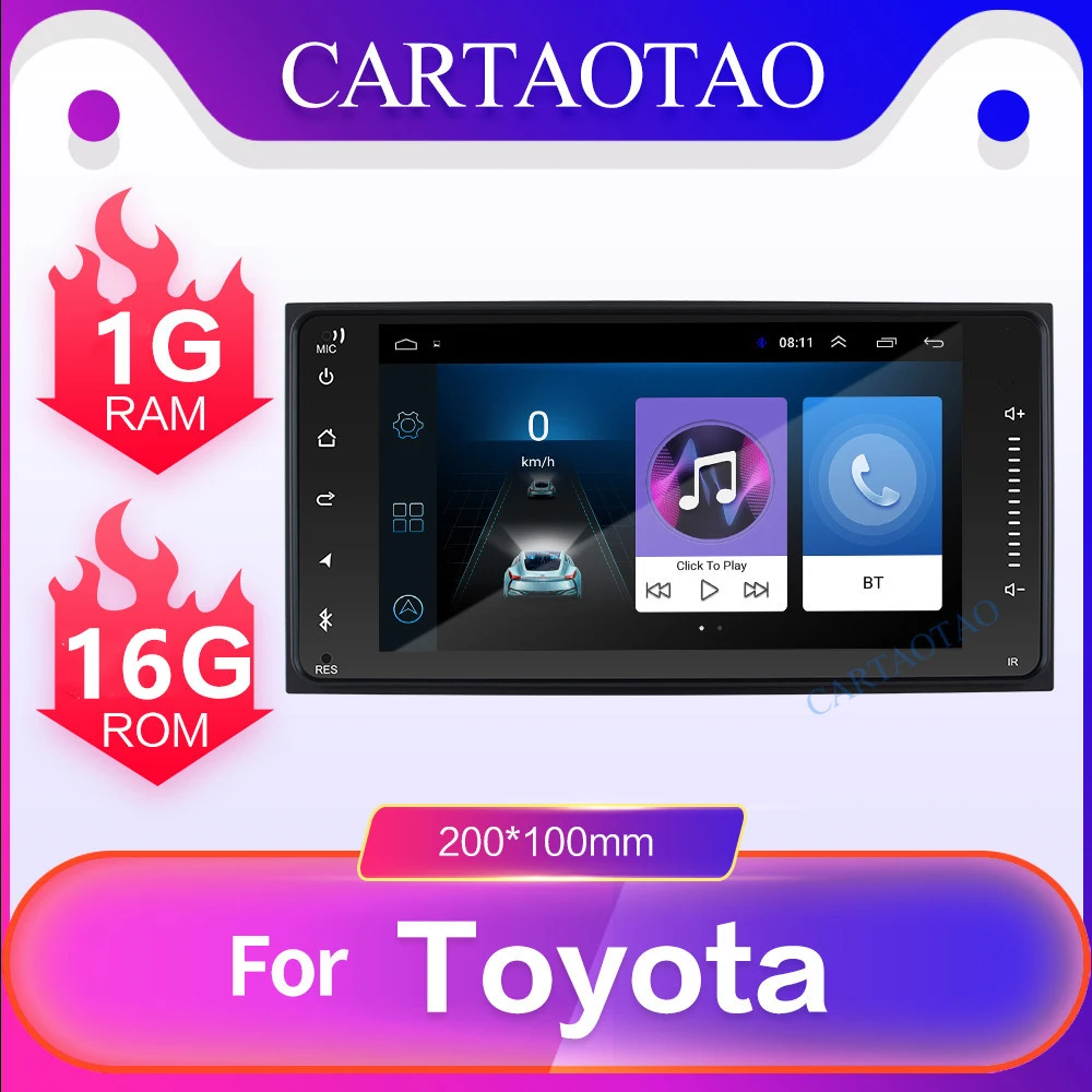 

Android 8.1 car dvd player for Toyota Corolla Camry Highlander 2din car radio GPS navigation WiFi Mirror link Multimedia player