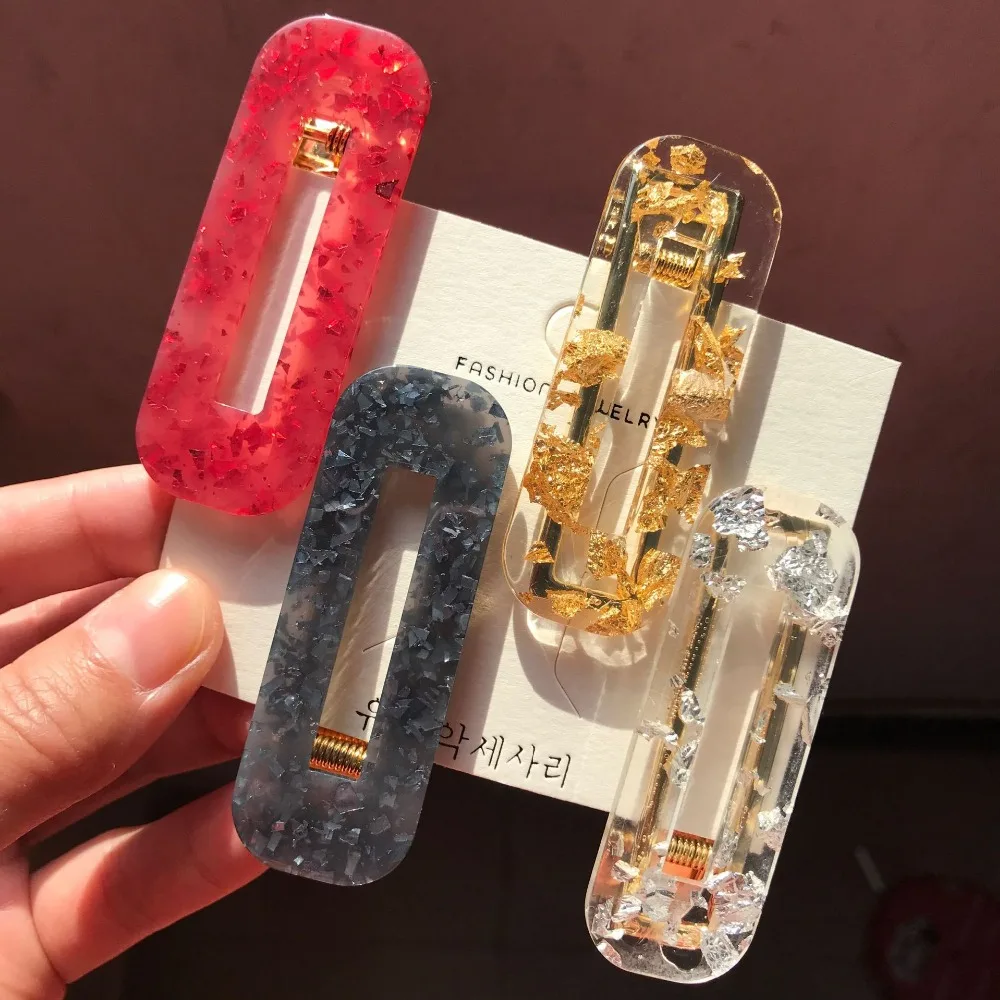 Acetate Hairpins Fashion hair jewelry for women french barrettes Girl Vintage Acrylic Leopard hair pins and clips hair accessory (1)