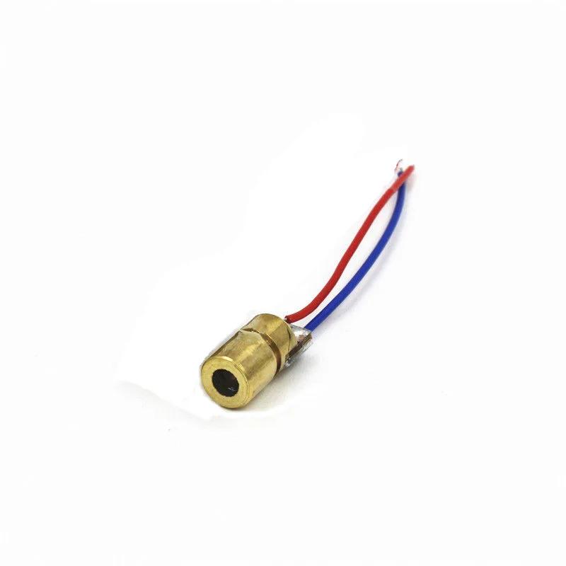 

Mini pointer 650nm 6mm 3V 5mW Laser Dot Diode Module Red Copper Head