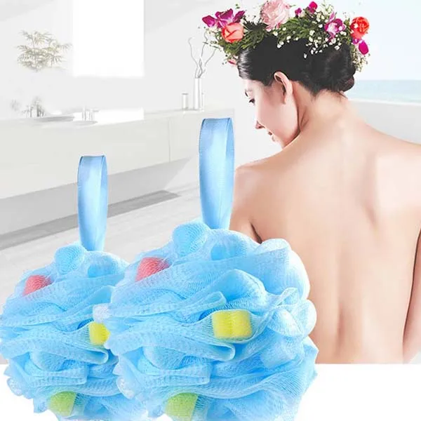 

Rich Bubble Bath Ball Mesh Exfoliating Shower Pouf Bath Sponge Body Cleaning Washing Shower Bath Flower Bathroom Products