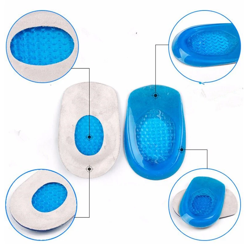 Мягкий Силиконовый гель Подушка для ног пятки половинные стельки обувной колодки увеличивающие подушечки для туфель ортопедические стельки ортопедии ногу уход P0031