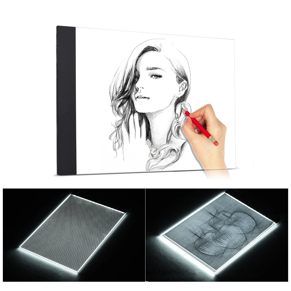 

A4 LED Writing Painting Light Box Tracing Board Copy Pads Drawing Tablet Artcraft USB Powered Ultra-thin