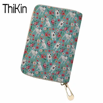 

THIKIN Passport Cover for Women Wallet Case Pit Bull Terrier Card Holder Ladies Travel Card & Id Holders Pochette Cardholder