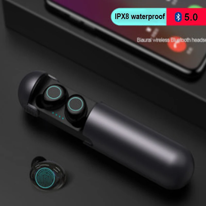 

X8 Earphone Bluetooth 5.0 Touch Control Wireless TWS Earbuds IPX8 Waterproof earphones Music Headset mini Earpiece 2019