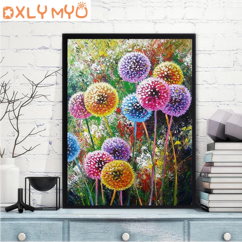 

5d Diy Diamond Painting Dandelion Full Diamond Embroidery Cross Stitch Birthday Present Square Drill Decorative Painting