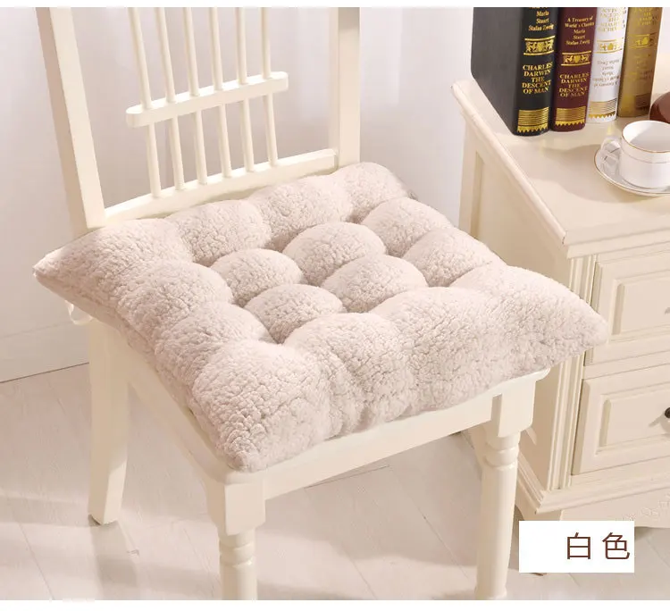 Утолщенные подушки для стульев, подушки для офисных стульев, удобные декоративные подушки, подушки для домашнего декора, подушки для диванов - Цвет: Chun Bai se