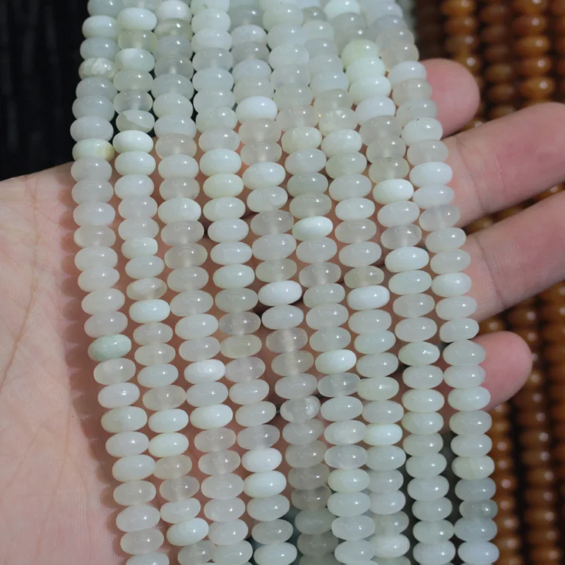 

5x8mm rondelle hua show jades beads natural stone beads DIY loose beads for jewelry making strand 15" wholesale !