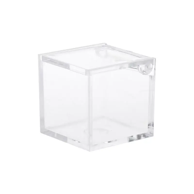 Прозрачный кубик, коробка для конфет на свадьбу, пластиковые прозрачные коробочки для подарков, рождественский подарок