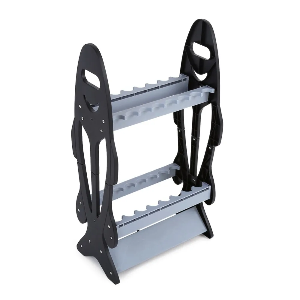 16 Rods Lightweight Fishing Rod Rack Holder Stand Organizer Plastic