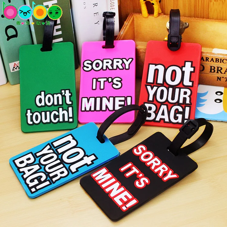 alphabet luggage tags