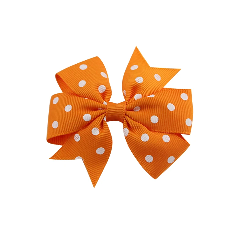 Polka Dot Grosgrain Ribbon Bows with Alligator Clip Kids Girls Colourful Bow Tie Hairpins Headwear Hair Accessorises (17)