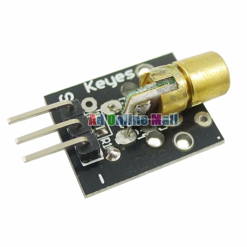 HUABAN 3 pièce KY-008 Module de capteur laser 650nm 5V pour Arduino avec Code de démonstration