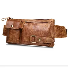 Модные новые сумки из натуральной кожи, маленькие Мужские поясные сумки, двухцветные мужские кошельки на ремне, мужская сумка на ремне нагрудная# MD-B8135