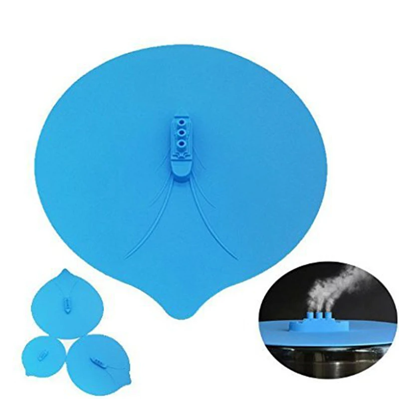 Silicone Suction Lids Food Covers Bowl Covers Boil Over Safeguard Spill Stopper Cover for Microwaves, Pots, Pans, Mugs and Con